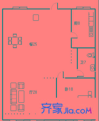 遠(yuǎn)洋新村 2室 戶型圖