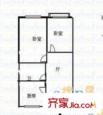 遠(yuǎn)洋新村 2室 戶型圖