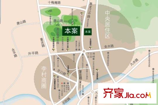 青山綠水交通圖區(qū)位圖