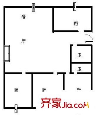 佰仕達花園 3室 戶型圖