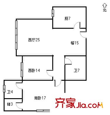 銀禧苑 2室 戶型圖