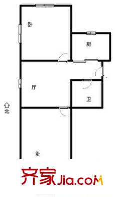 水清溝一小區(qū) 2室 戶型圖