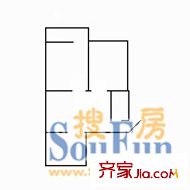 水清溝一小區(qū) 2室 戶型圖