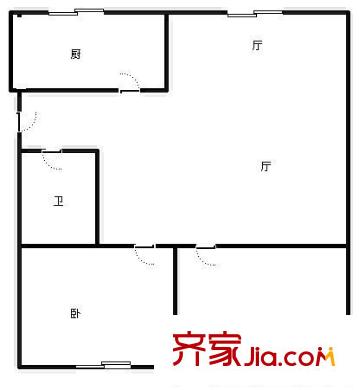 東南新苑 2室 戶型圖