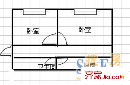東南新苑 2室 戶(hù)型圖