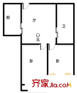 芙蓉山村 2室 戶型圖