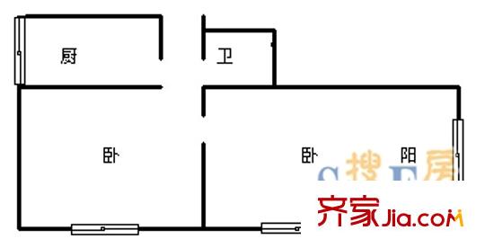 芙蓉山村 2室 戶型圖