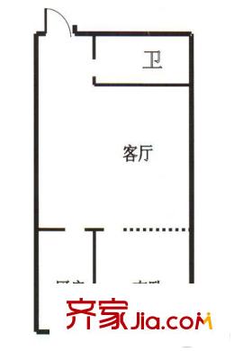 環(huán)宇康庭1室 戶型圖