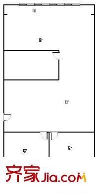 華泰新苑戶型圖2室戶型圖 2室1廳1衛(wèi)1廚