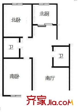 亞星擁翠山莊 2室 戶型圖