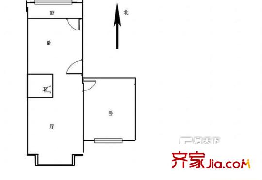 臺西路小區(qū)戶型圖2室戶型圖 2室1廳1衛(wèi)1廚