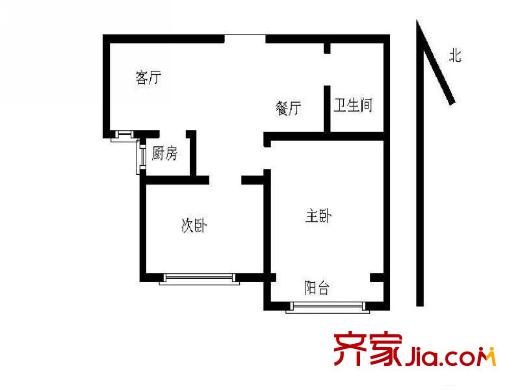 萬達39克拉2室 戶型圖