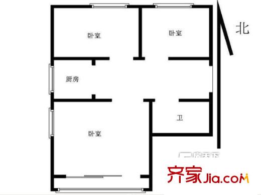 錯埠嶺一小區(qū)戶型圖3室戶型圖 3室1衛(wèi)1廚
