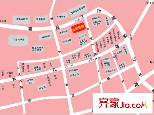九洲佳園區(qū)位圖