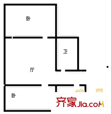 虎山花苑 2室 戶型圖