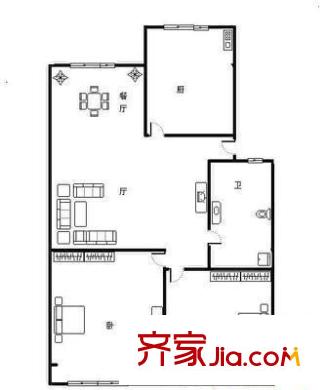 浮山后一小區(qū) 4室 戶型圖