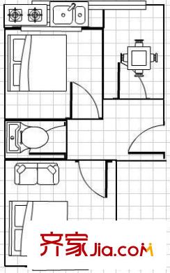 百通馨苑六區(qū) 3室 戶型圖