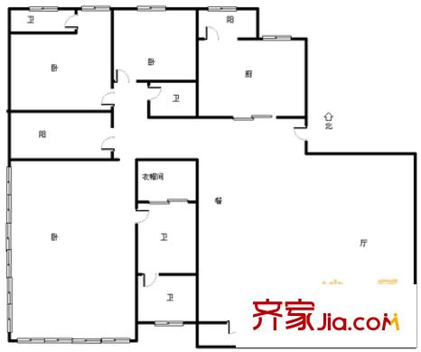 柏麗瀾庭 3室 戶型圖