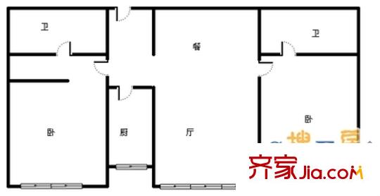 柏麗瀾庭 2室 戶型圖