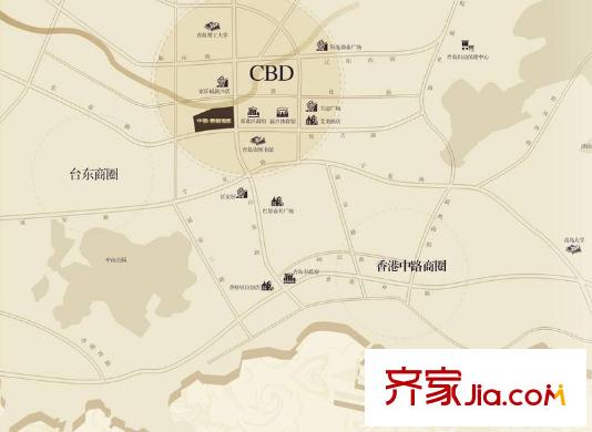 中海紫御觀邸項(xiàng)目位置
