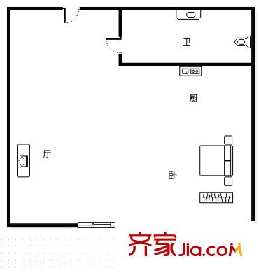 班芙春天 1室 戶型圖