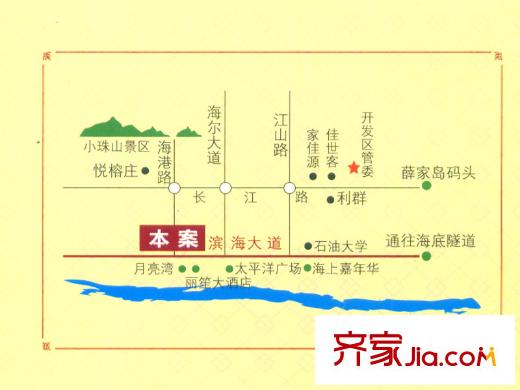 隆海東方華庭交通圖