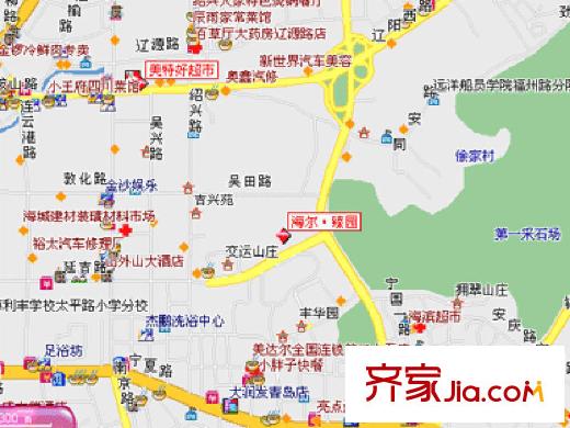海爾海延雅居交通圖區(qū)位圖