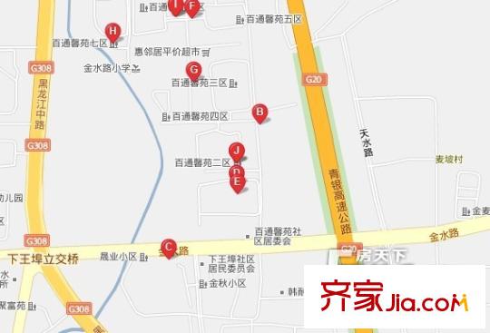 百通馨苑交通圖 