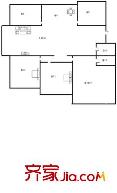礦泉花園 4室 戶型圖