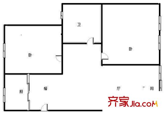 百通馨苑戶型圖2室 戶型圖 2室2廳1衛(wèi)1廚