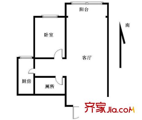 百通馨苑戶型圖戶型圖 1室1廳1衛(wèi)1廚
