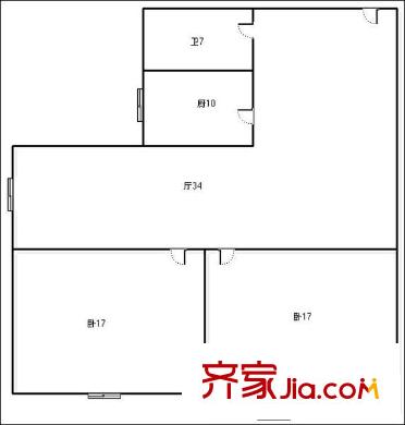 城市夢想家2室 戶型圖