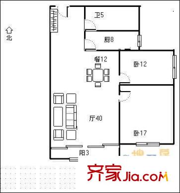 城市夢(mèng)想家2室 戶型圖