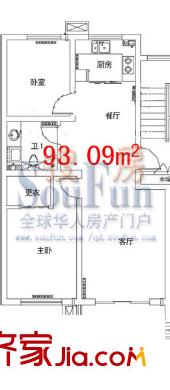 廣華海岸陽光戶型圖1室2廳1衛(wèi)