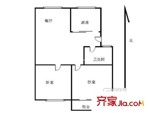 百通依山小居戶型圖2室戶型圖 2室2廳1衛(wèi)1廚