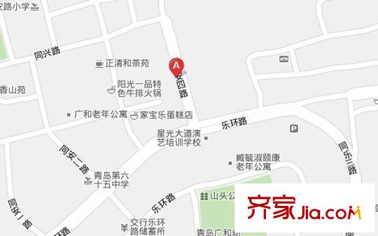 浮山后六小區(qū)交通圖 