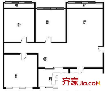 山海景園 2室 戶型圖