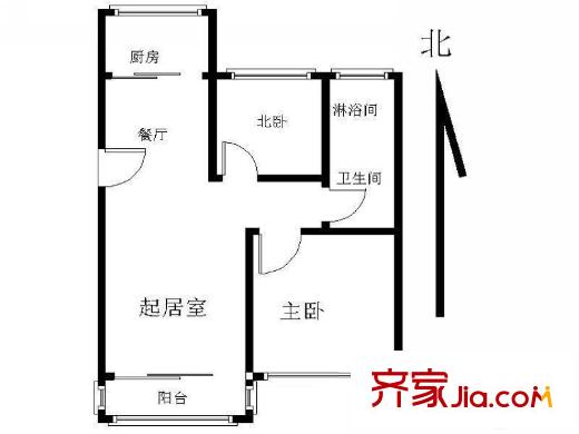 馬蘭花園2室 戶型圖