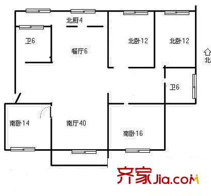 海信半山蘭亭 4室 戶型圖