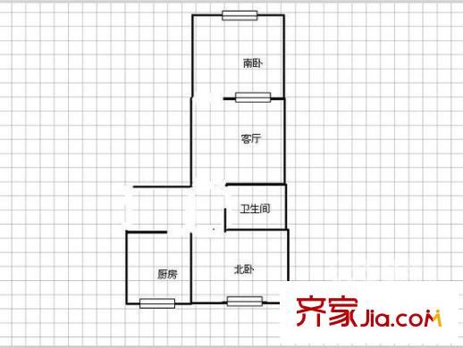 湖島海信小區(qū) 2室 戶型圖