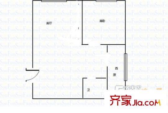 錯埠嶺小區(qū)戶型圖1室戶型圖 1室1廳1衛(wèi)1廚