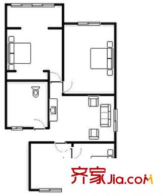 天泰陽光地帶 3室 戶型圖