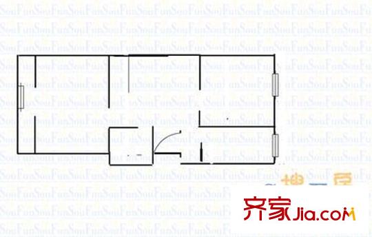 七六新村 2室 戶型圖