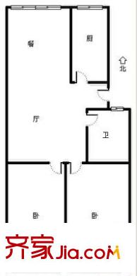 海濱廣場小區(qū) 2室 戶型圖