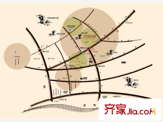 萬科城交通圖區(qū)位圖