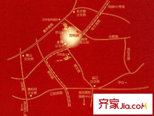萬科城交通圖