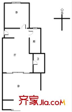 四方實(shí)驗(yàn)小區(qū)戶型圖 2室  戶型圖 2室1廳1衛(wèi)1廚