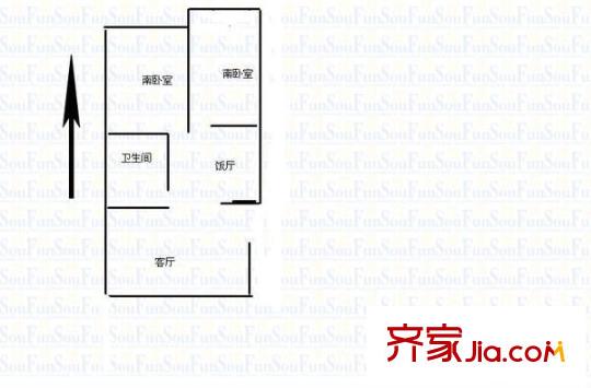 芙蓉花園 2室 戶(hù)型圖
