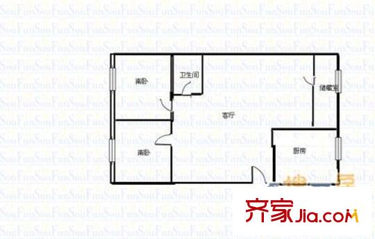 恩波小區(qū) 2室1廳 63平