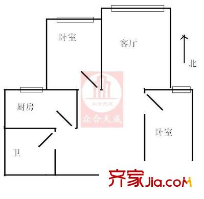 枕海山莊 2室 戶型圖